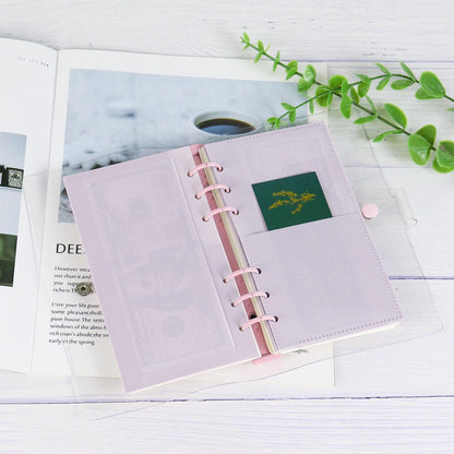 Personal Size 6 Ring Binder Divider Pocket | Sticker Organizer | PVC Insert Pocket | Cash Envelope | Budget Book Planner
