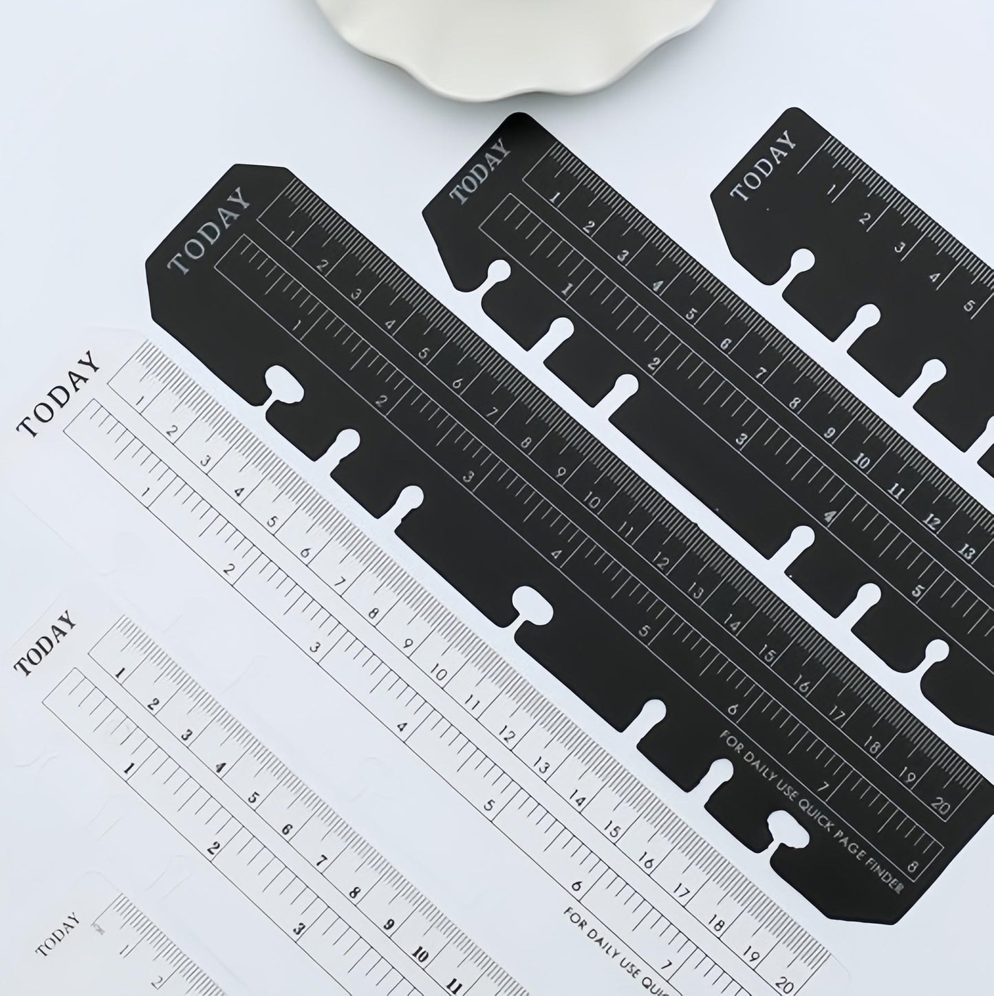 Plastic Today Ruler | Personal A5 Size | 6 Ring Binder Ruler | Planner Binder Accessories