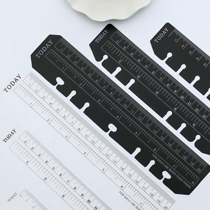 Plastic Today Ruler | Personal A5 Size | 6 Ring Binder Ruler | Planner Binder Accessories