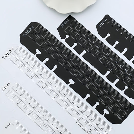 Plastic Today Ruler | Personal A5 Size | 6 Ring Binder Ruler | Planner Binder Accessories