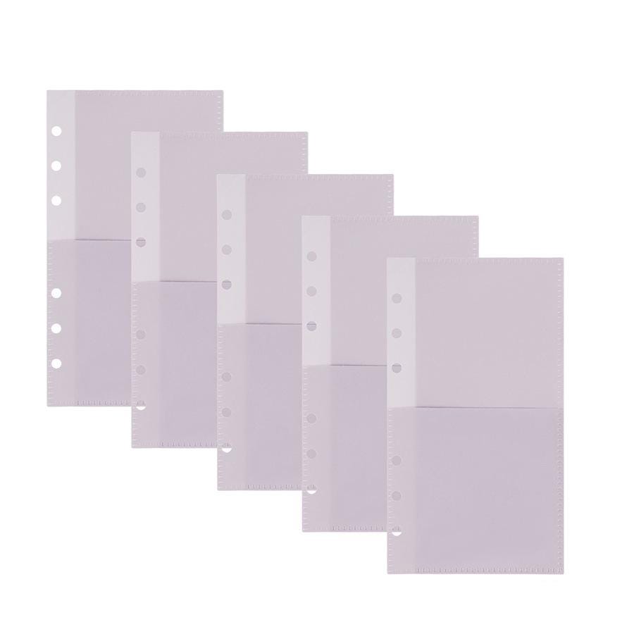 Personal Size 6 Ring Binder Divider Pocket | Sticker Organizer | PVC Insert Pocket | Cash Envelope | Budget Book Planner