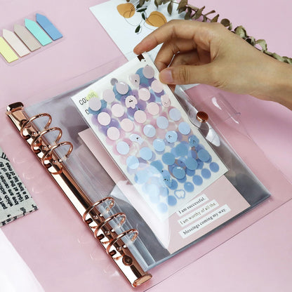 Clear PVC Planner Pocket | A5 Personal A7 Size | Sticker Organizer Card Holder | Storage Inserts | 6 Ring Binder | Cash and Budget Envelopes