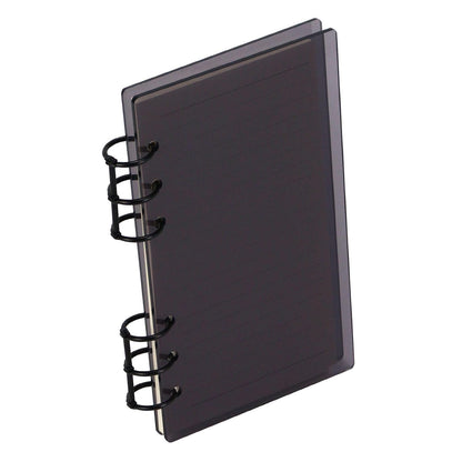 2PCS Acrylic 6 Ring Binder Cover | Personal Size | Black Gray Cover Dashboard | Removable Cover | DIY Binder Planner | Budget Planner