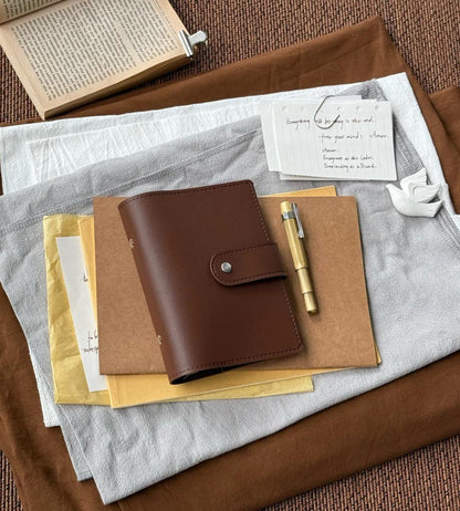 A6 A7 M5 Vegan Leather 6 Ring Binder Planner | Loose Leaf Binder | Daily Weekly Monthly Planner | 2025 Refillable Planner Cover