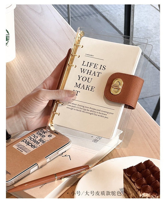 2025 Modern Clear Binder Planner  | PVC Plastic Binder |  A5 Personal A7 Size |  6 Ring Binder | Christmas Gift for Her