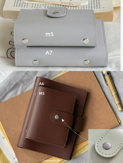 A6 A7 M5 Vegan Leather 6 Ring Binder Planner | Loose Leaf Binder | Daily Weekly Monthly Planner | 2025 Refillable Planner Cover