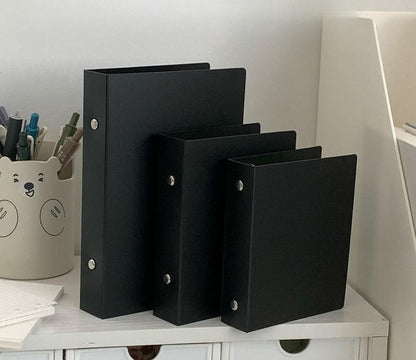 Minimalist Black Matte Plastic 6 Ring Binders | M5 A7 Personal Size | Refillable Planners | Refill Sticker Organizer | Planner Cover