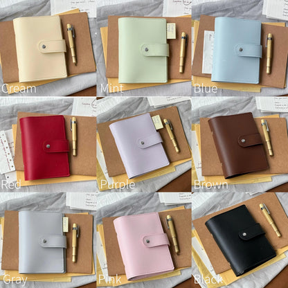 A6 A7 M5 Vegan Leather 6 Ring Binder Planner | Loose Leaf Binder | Daily Weekly Monthly Planner | 2025 Refillable Planner Cover