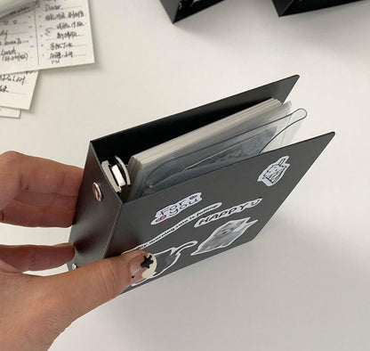 Minimalist Black Matte Plastic 6 Ring Binders | M5 A7 Personal Size | Refillable Planners | Refill Sticker Organizer | Planner Cover