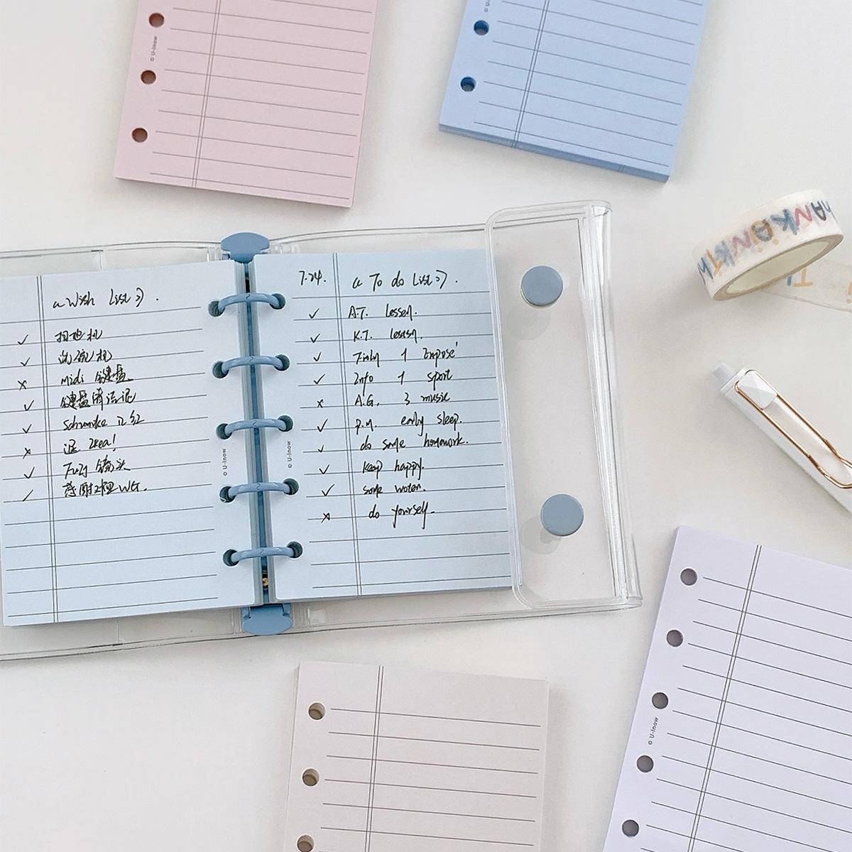 M5 A8 Lined Planner Inserts | 5 Ring Binder Planner Refills | Weekly Daily Monthly Plan To Do List | Printed Ruled Inserts | Filofax Moterm