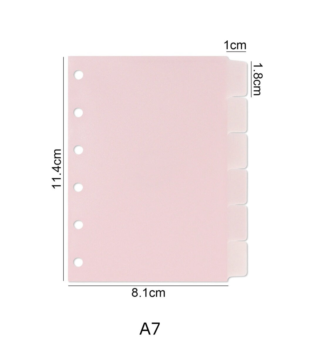 A5 A6 A7 Personal Size 6 Ring Binder Divider Pocket | Sticker Organizer | PVC Insert Pocket | Cash Envelope | Budget Book Planner