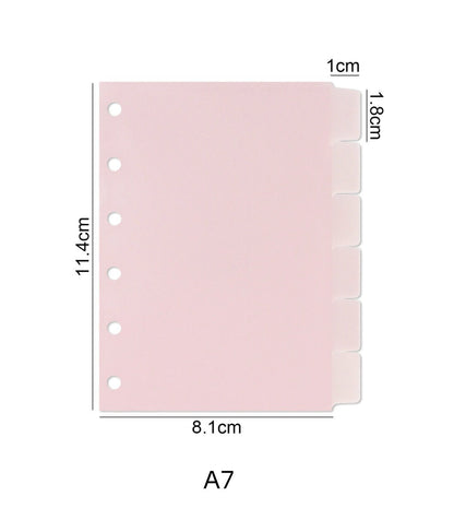 A5 A6 A7 Personal Size 6 Ring Binder Divider Pocket | Sticker Organizer | PVC Insert Pocket | Cash Envelope | Budget Book Planner