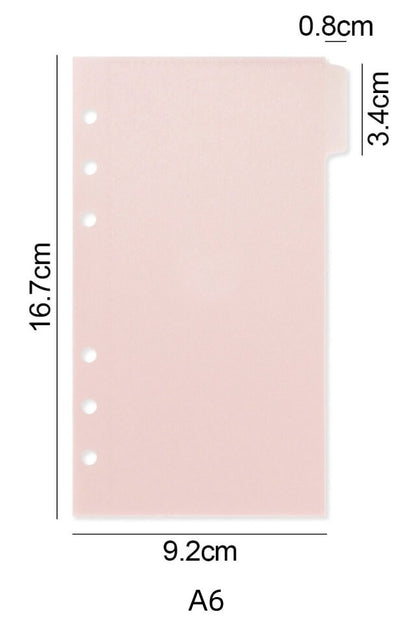 A5 A6 A7 Personal Size 6 Ring Binder Divider Pocket | Sticker Organizer | PVC Insert Pocket | Cash Envelope | Budget Book Planner