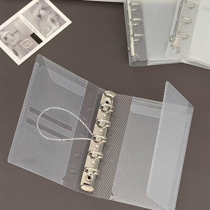 Transparent Threefold 6 Ring Binders | M5 A7 Personal Size | Clear Refillable Planners | 2025 Planners | Sticker Organizer | Planner Cover