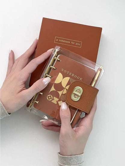 2024 Modern Clear Binder Planner  | PVC Plastic Binder |  A5 Personal A7 Size |  6 Ring Binder