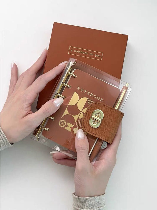 2024 Modern Clear Binder Planner  | PVC Plastic Binder |  A5 Personal A7 Size |  6 Ring Binder