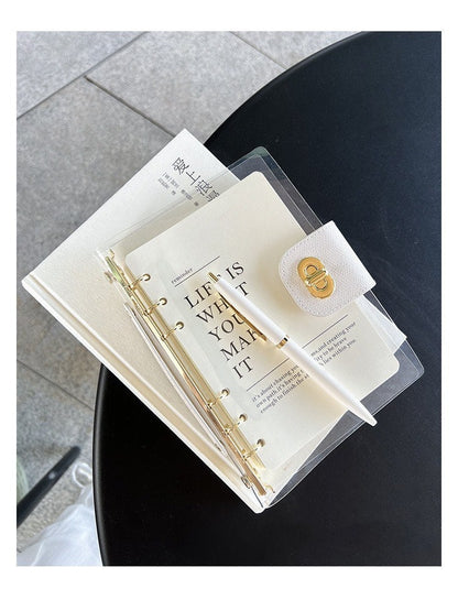 2024 Modern Clear Binder Planner  | PVC Plastic Binder |  A5 Personal A7 Size |  6 Ring Binder