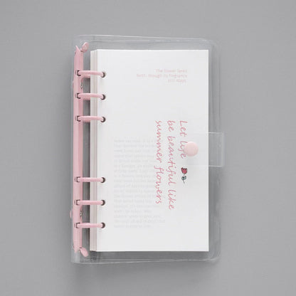 Minimalist Transparent 6 Ring Binder Planner  | PVC Clear Binder |  Loose-leaf Binder | A6 Personal Size | Journal Notebook School Study
