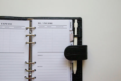 Monthly Income and Expense Planner Inserts | 12 Sheets | Personal A5 A6 | 6 Rings Planner | Binder Refills
