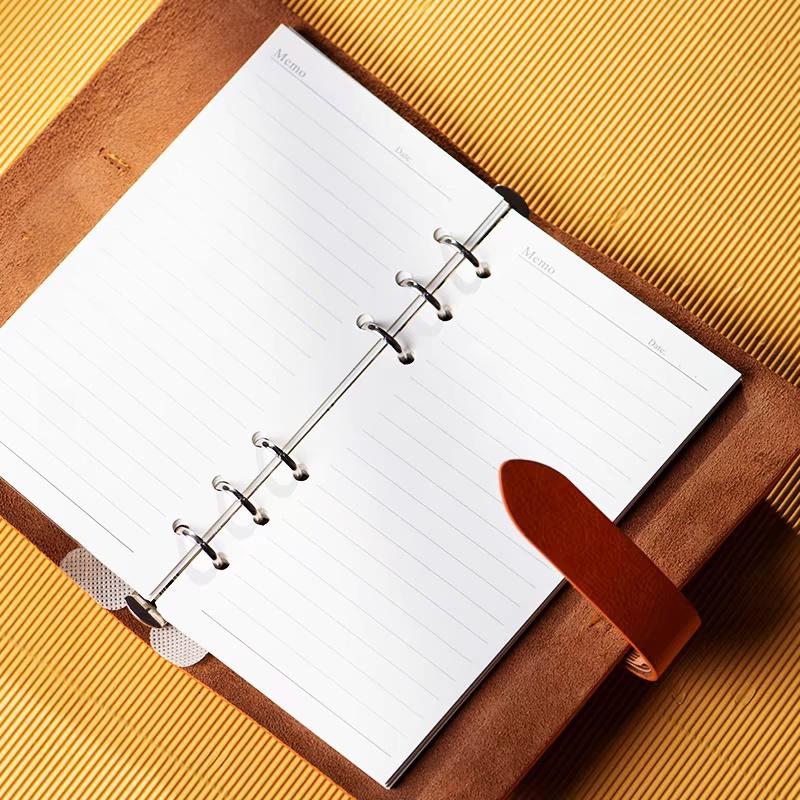 A5 Personal Soft Leather 6 Ring Binder | Refillable Planner Journal Agenda Notebook | Luxury Gift for Her | School Office Stationery