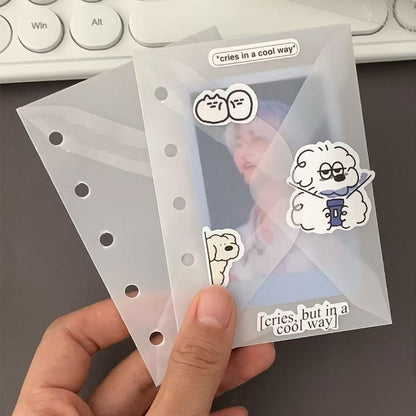 A7 M5 Ring Binder Vellum Envelope Pocket | Translucence Envelope | Planner Sticker Organizer | Refillable Binder Planner Refills Inserts