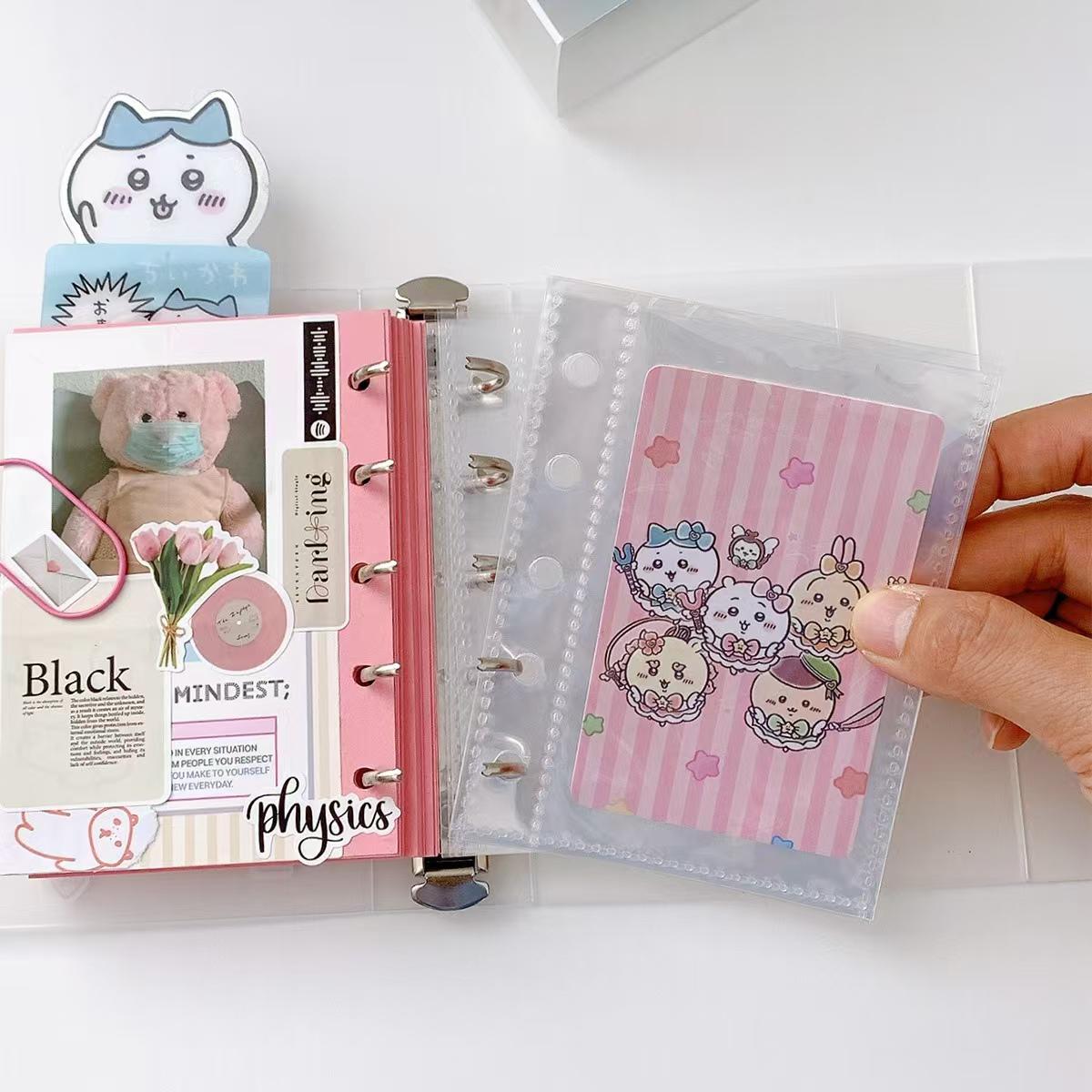 M5 A7 Snap Button 6 Ring Binder |  Loose-Leaf Refillable Binders | Clear Plastic Planner Cover | Sticker Organizer | 2025 Planners