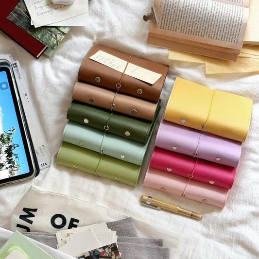 A7 M5 Vegan Leather 6 Ring Binder Planner | Mini Loose Leaf Binder | Daily Weekly Monthly Planner Journal | 2025 Refillable Planner