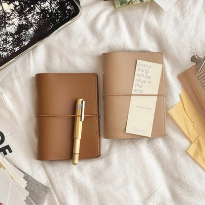 A7 M5 Vegan Leather 6 Ring Binder Planner | Mini Loose Leaf Binder | Daily Weekly Monthly Planner Journal | 2025 Refillable Planner