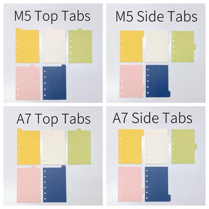 M5 A7 Planner Dividers with Tabs | Glitter Dividers Dashboards | A7 M5 A8 Planner Inserts Refills | 6 Ring Binder Planner Accessories
