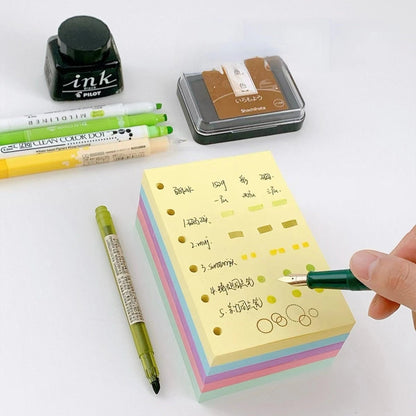 Colored A7 M5 Blank 6 Ring Printed Planner Inserts | 110gam Papers | Six Ring Binder Refill Paper |  Planner loose-leaf Refills Accessories