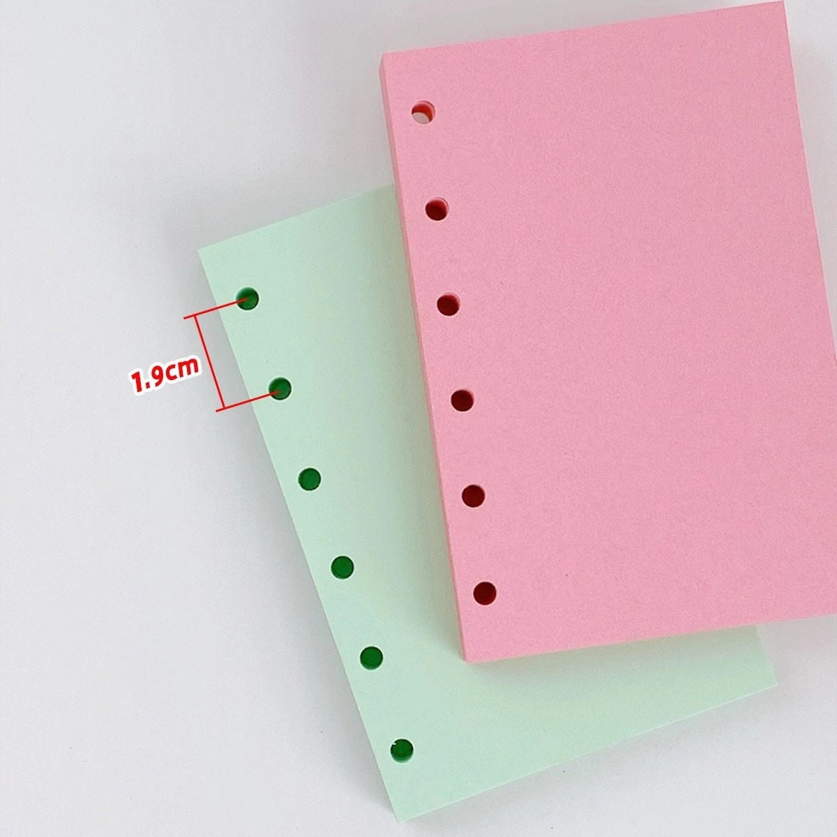Colored A7 M5 Blank 6 Ring Printed Planner Inserts | 110gam Papers | Six Ring Binder Refill Paper |  Planner loose-leaf Refills Accessories