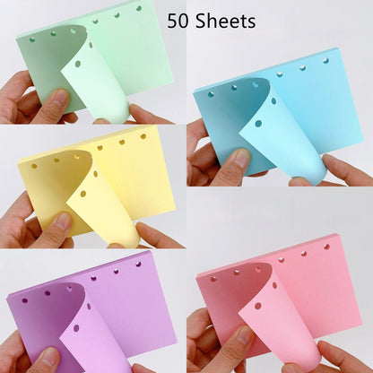 Colored A7 M5 Blank 6 Ring Printed Planner Inserts | 110gam Papers | Six Ring Binder Refill Paper |  Planner loose-leaf Refills Accessories