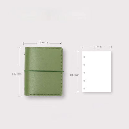 A8 M5 Mini Cute PU Leather 5 Ring Binder | 2024 Planners | Journal Diary Agenda Planner Notebook | Gift for Her | School Office Stationery