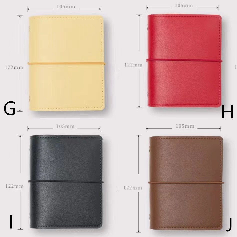A8 M5 Mini Cute PU Leather 5 Ring Binder | 2024 Planners | Journal Diary Agenda Planner Notebook | Gift for Her | School Office Stationery