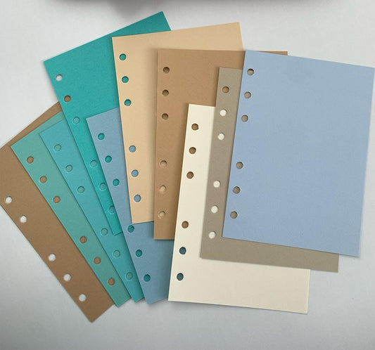 20 Colors M5 A7 True A6 Blank 6 Ring Planner Inserts | 120gsm Papers | Six Ring Binder Refill Paper | Loose-leaf Refills Planner Accessories