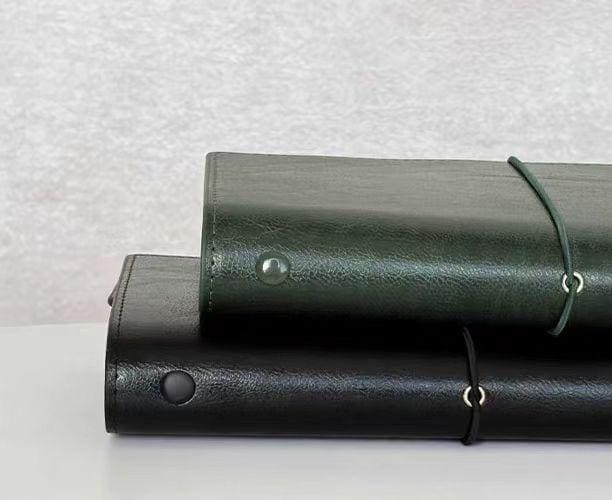 Retro Vegan Leather 6 Ring Binder | Personal Size | Loose Leaf Binder Cover | 2025 Refillable Planners | Journal Diary Agenda Notebook