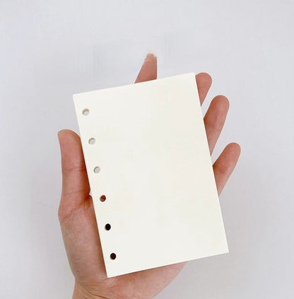 Blank A7 M5 True A6 Planner Inserts | 110gsm Paper | Kraft White Black Gray Inserts | Binder Refill Paper | Printed loose-leaf Refills