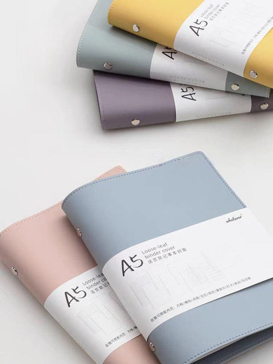 A5 Vegan Leather Cover 8 Ring Binder | Loose Leaf Binder Cover | Refillable Planners | Journal Diary Agenda Notebook | Daily Plan
