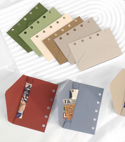 M5 5 Ring Binder Envelope | Colored Envelopes | M5 A8 Planner Sticker Organizer | Refillable Binder Planner Refills Inserts Accessories