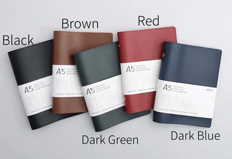 A5 Vegan Leather Cover 8 Ring Binder | Loose Leaf Binder Cover | Refillable Planners | Journal Diary Agenda Notebook | Daily Plan