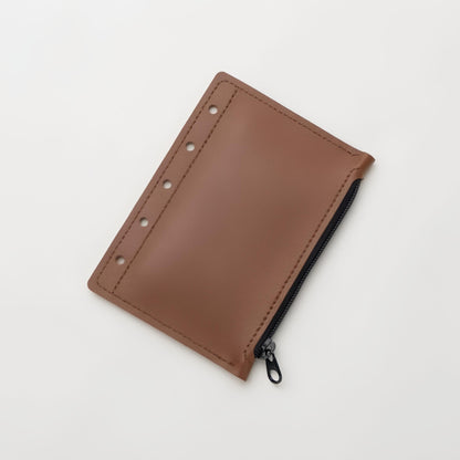 M5 Vegan Leather Zipper Pocket | Card Holder | 5 Ring Binder Planner | Zipper Pouch Sticker Storage | Planner Insert Pocket Accessories