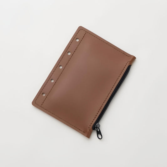 M5 Vegan Leather Zipper Pocket | Card Holder | 5 Ring Binder Planner | Zipper Pouch Sticker Storage | Planner Insert Pocket Accessories