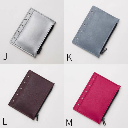M5 Vegan Leather Zipper Pocket | Card Holder | 5 Ring Binder Planner | Zipper Pouch Sticker Storage | Planner Insert Pocket Accessories