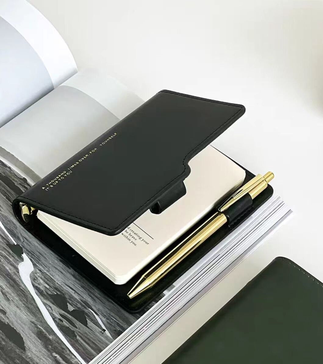 A5 A7 6 Ring Planner Binder Notebook | Card Holder | Refillable Notebook Journal |  Portable Diary Planner Organizer Business Office