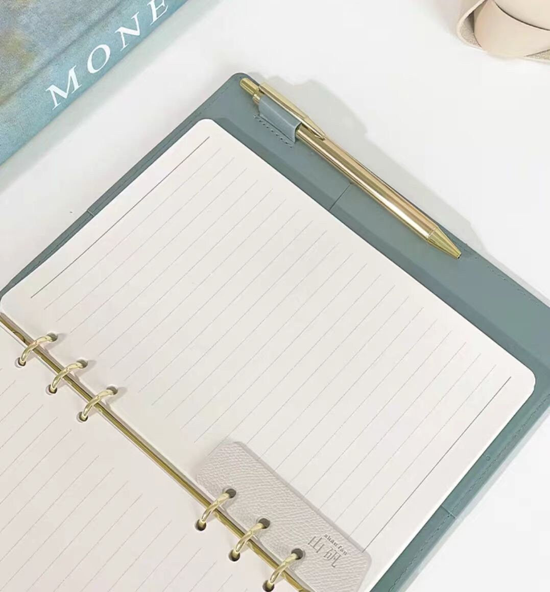 A5 A7 6 Ring Planner Binder Notebook | Card Holder | Refillable Notebook Journal |  Portable Diary Planner Organizer Business Office