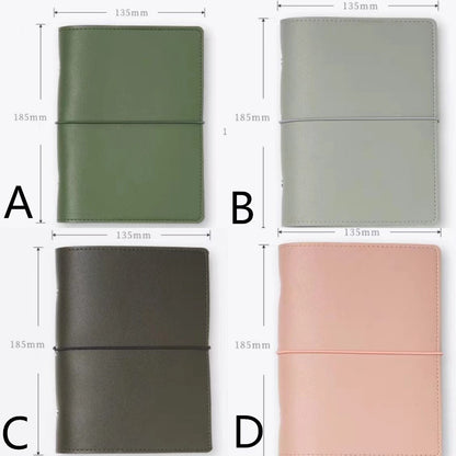 A6 FC Compact Vegan Leather 6 Ring Binder | Daily Weekly Monthly Planners | Journal Diary Agenda | Gift for Her | School Office Stationery