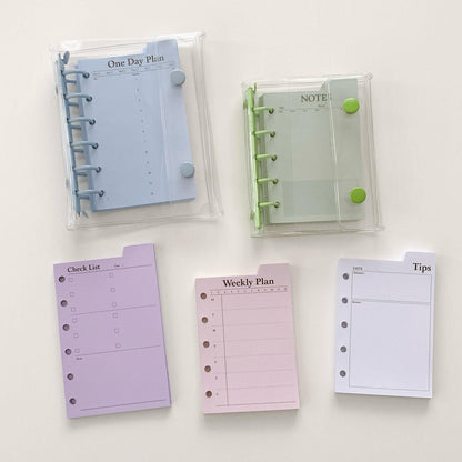 M5 A7 Printed Planner Inserts | 6 Ring Binder Refillable Planner Refills |  | Check List Daily Plan To Do List Weekly Plan Memo Inserts
