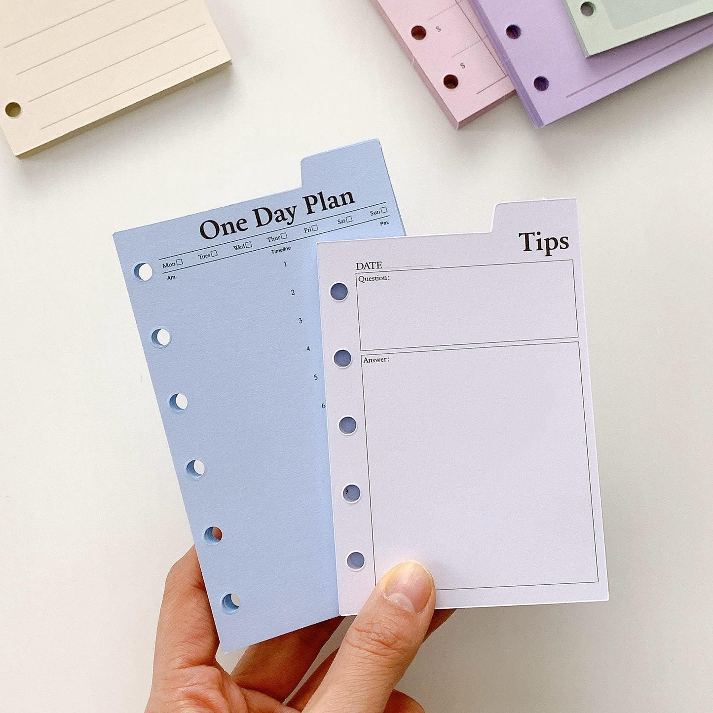M5 A7 Printed Planner Inserts | 6 Ring Binder Refillable Planner Refills |  | Check List Daily Plan To Do List Weekly Plan Memo Inserts