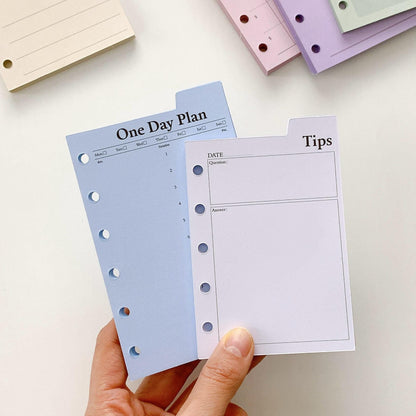M5 A7 Printed Planner Inserts | 6 Ring Binder Refillable Planner Refills |  | Check List Daily Plan To Do List Weekly Plan Memo Inserts