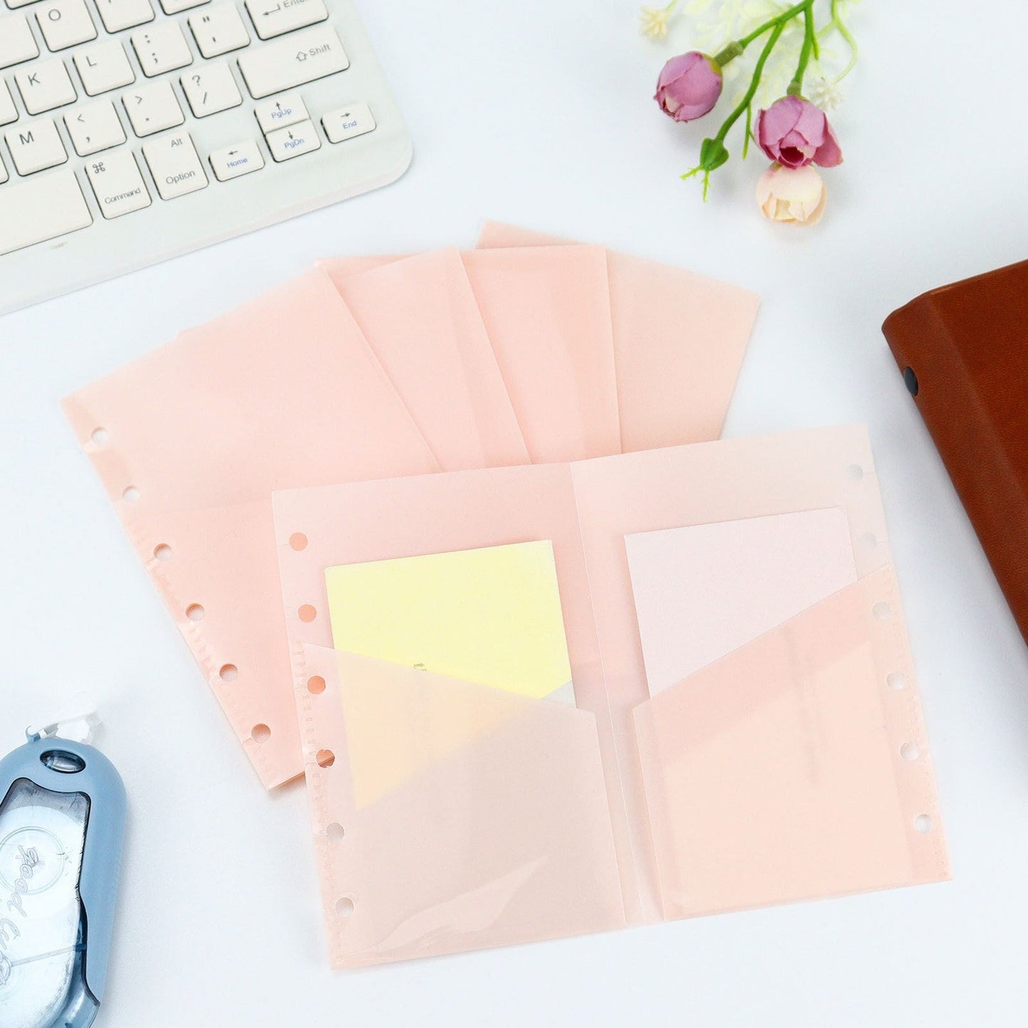 6 Ring Binder Divider Double Pockets | A6 A7 | Sticker Banknote  Organizer | PVC Insert Pocket | Cash Envelope | Budget Book Planner